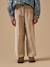 Pantalon flare en velours Beige+Marine 1 - vertbaudet enfant 