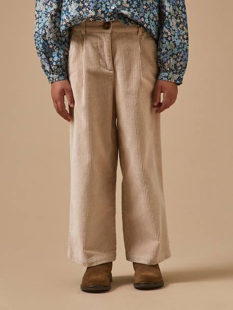 Fille-Pantalon flare en velours