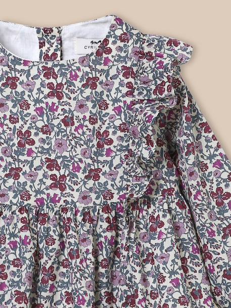 Robe en tissu liberty meadow bébé Liberty meadow violet 2 - vertbaudet enfant 
