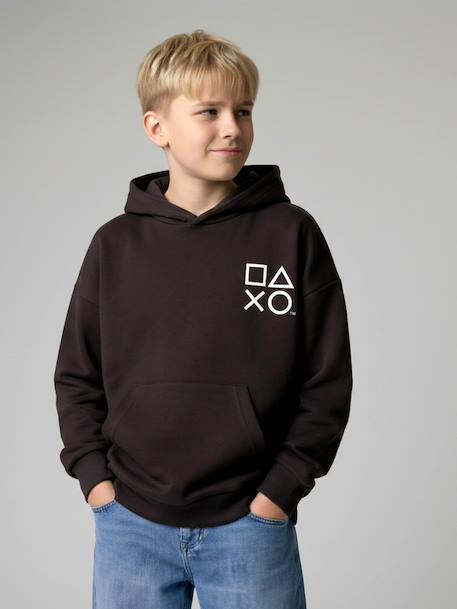 Sweat à capuche Playstation garçon anthracite 1 - vertbaudet enfant 