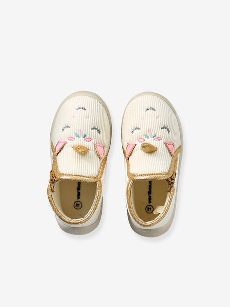Chaussons zippés bébé en toile beige+beige imprimé+blanc imprimé+rose imprimé+rose pâle+vanille 30 - vertbaudet enfant 