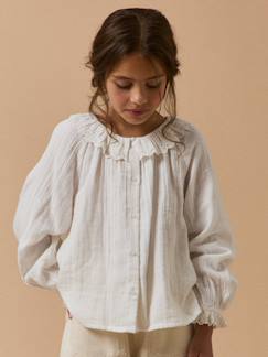 Chemise en gaze de coton fille  - vertbaudet enfant