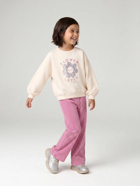 Ensemble fille sweat et pantalon anthracite+écru 14 - vertbaudet enfant 