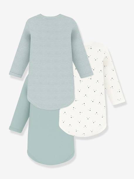 Lot 3 bodies manches longues vert clair 2 - vertbaudet enfant 
