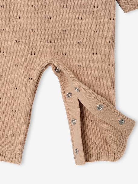 Combinaison bébé fille en tricot beige chiné 4 - vertbaudet enfant 