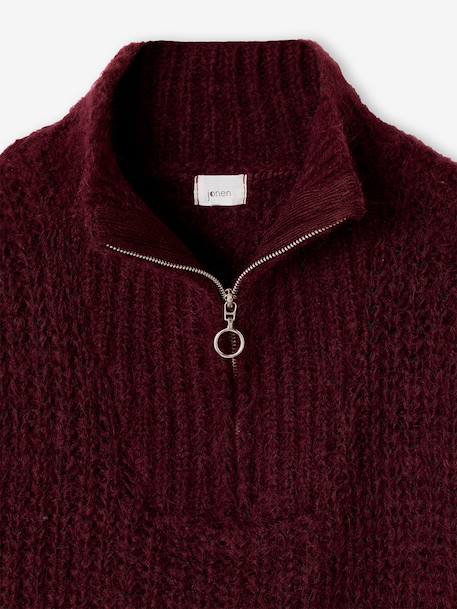 Pull camionneur sans manches fille bordeaux+gris chiné 4 - vertbaudet enfant 