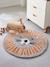 Tapis rond lavable Lion gris / orange 3 - vertbaudet enfant 