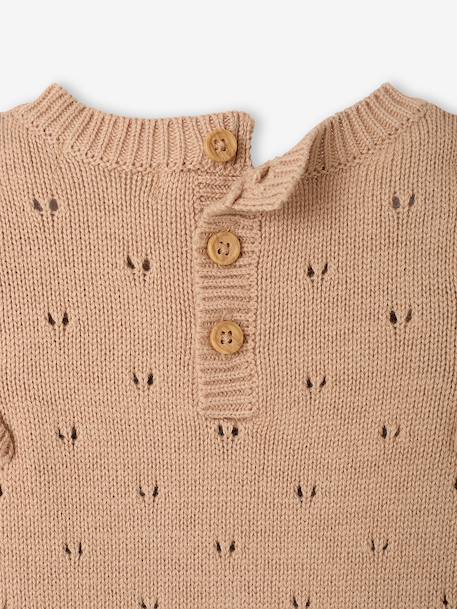 Combinaison bébé fille en tricot beige chiné 5 - vertbaudet enfant 