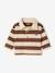 T-shirt polo bébé rayé manches longues bleu grisé+cacao 10 - vertbaudet enfant 