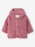 Manteau bébé en sherpa avec doublure imprimée 'léopard' beige+vieux rose 5 - vertbaudet enfant 