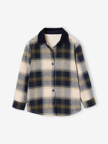Chemise manches longues enfant garçon marine 1 - vertbaudet enfant 