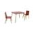 Table carrée enfant bois de pin 2 assises - judith Blanc+Rose+Terracotta+Vert+Vert olive 14 - vertbaudet enfant 