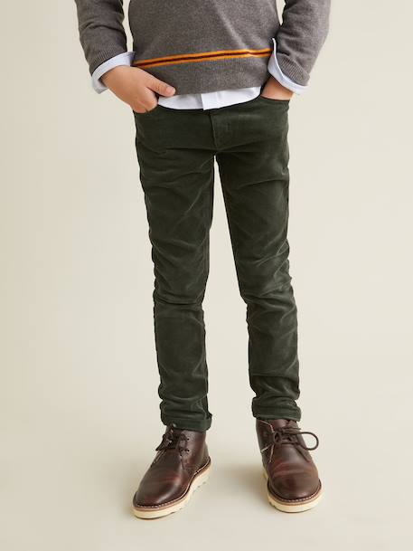 Garçon-Pantalon-Slim en velours garçon