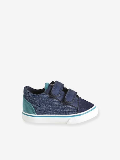 Chaussures premiers pas bébé à scratch bleu 2 - vertbaudet enfant 