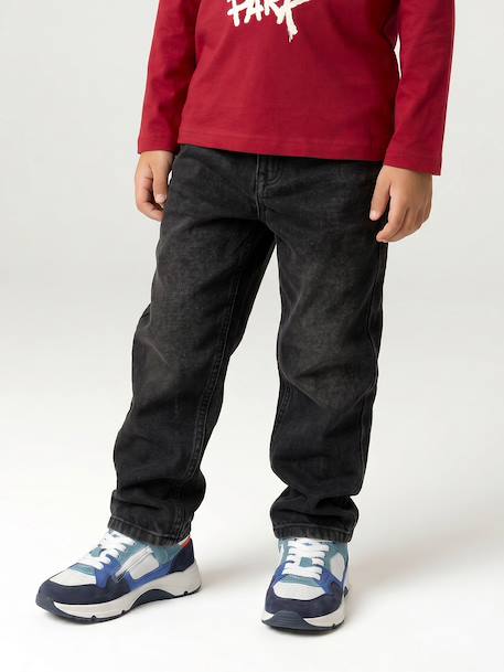 Jean loose morphologie medium double stone+noir 20 - vertbaudet enfant 