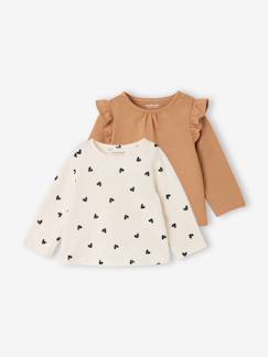 -Lot de 2 T-shirts bébé Basics manches longues