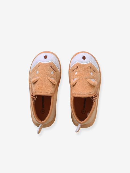 Chaussons zippés bébé en toile beige+beige imprimé+blanc imprimé+rose imprimé+rose pâle+vanille 2 - vertbaudet enfant 