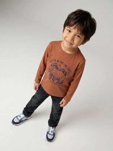 T-shirt manches longues garçon anthracite+blanc+cappuccino+rouge+vert sauge 12 - vertbaudet enfant 