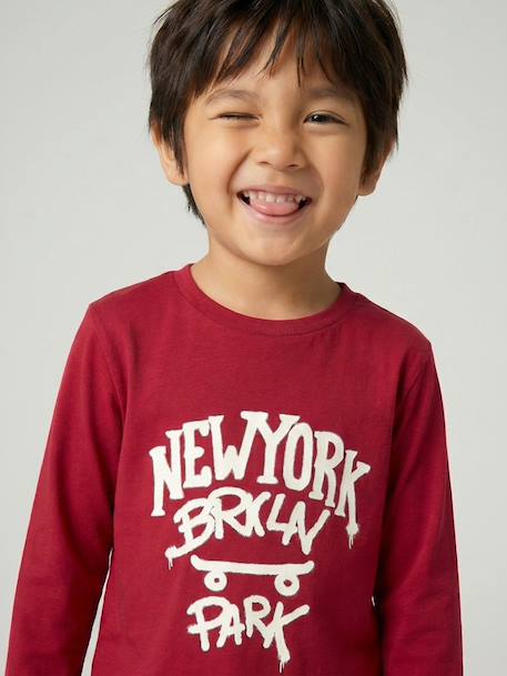 T-shirt manches longues garçon anthracite+blanc+cappuccino+rouge+vert sauge 15 - vertbaudet enfant 