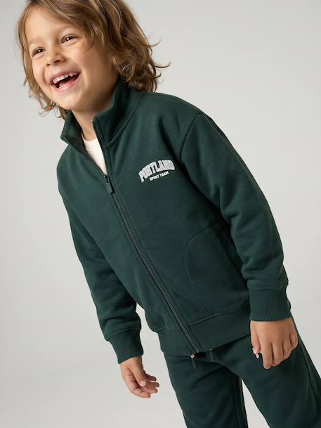 Garçon-Pull, gilet, sweat-Sweat zippé garçon col camionneur