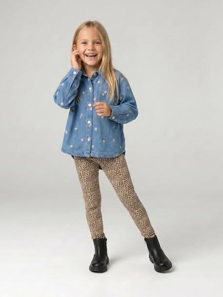 Lot de 3 leggings fille encre+vanille 10 - vertbaudet enfant 