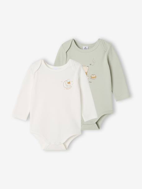 Lot de 2 bodies Winnie l Ourson vert d'eau 1 - vertbaudet enfant 