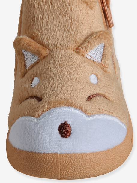 Chaussons zippés bébé en toile beige+beige imprimé+blanc imprimé+rose imprimé+rose pâle+vanille 6 - vertbaudet enfant 