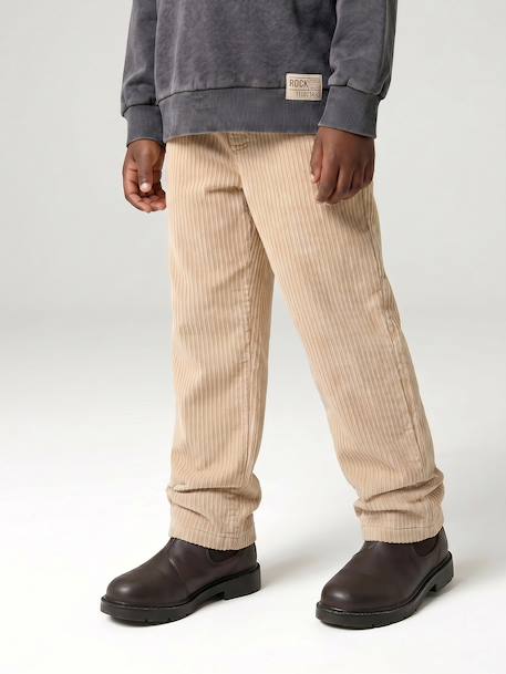 Garçon-Pantalon-Pantalon en velours côtelé garçon facile à enfiler
