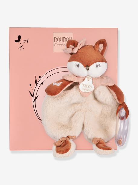 Doudou hochet Mina renard marron 2 - vertbaudet enfant 