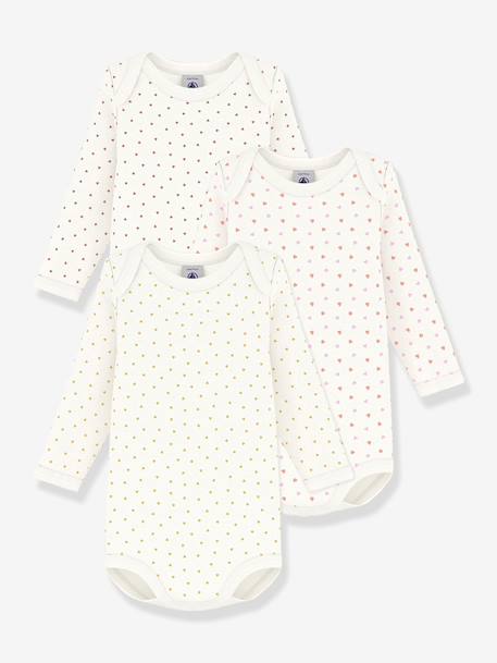 Lot 3 bodies manches longues blanc 1 - vertbaudet enfant 