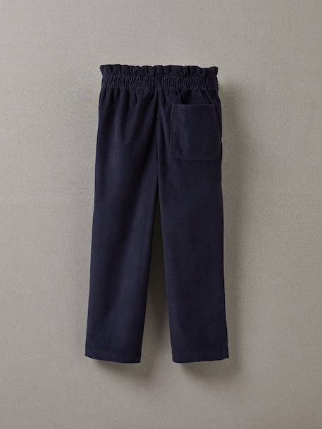 Pantalon flare en velours Beige+Marine 6 - vertbaudet enfant 