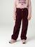 Pantalon fille large velours côtelé style paperbag bordeaux+camel+marine+mauve+olive 1 - vertbaudet enfant 
