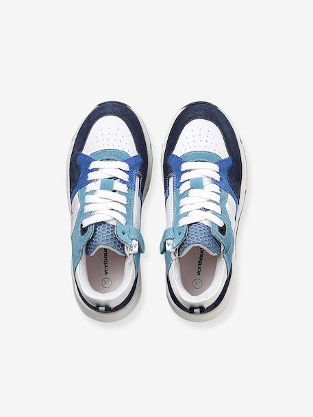 Basket enfant garçon cuir lacets marine 6 - vertbaudet enfant 