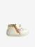 Chaussons zippés bébé en toile beige+beige imprimé+blanc imprimé+rose imprimé+rose pâle+vanille 31 - vertbaudet enfant 