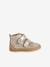 Basket bébé fille cuir à scratchs beige imprimé+jaune d'or 9 - vertbaudet enfant 