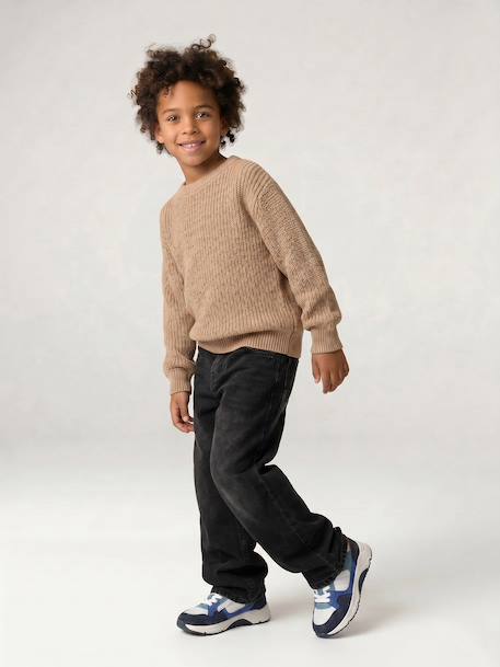 Pull col rond garçon beige chiné 8 - vertbaudet enfant 