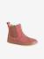 Boots fille cuir zippées beige+bronze+camel+marine+marron+vert+vieux rose 33 - vertbaudet enfant 