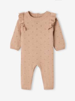 -Combinaison bébé fille en tricot
