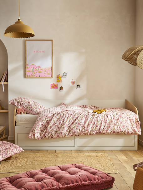Lit gigogne 80x200cm avec rangement YEL blanc 1 - vertbaudet enfant 