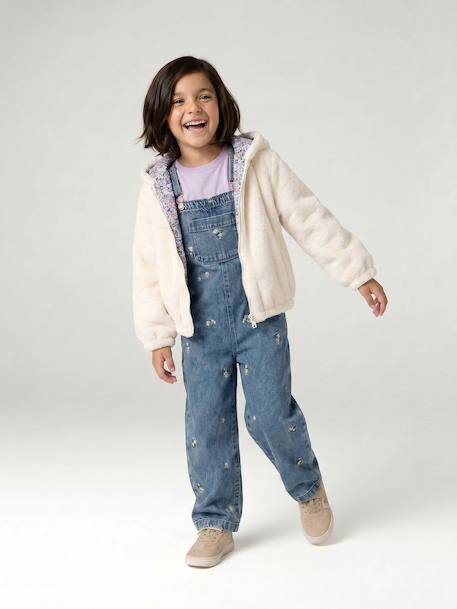Salopette fille bleu jean 2 - vertbaudet enfant 