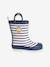 Bottes de pluie bébé détails ludiques bleu clair+rayé marine+vert imprimé 2 - vertbaudet enfant 