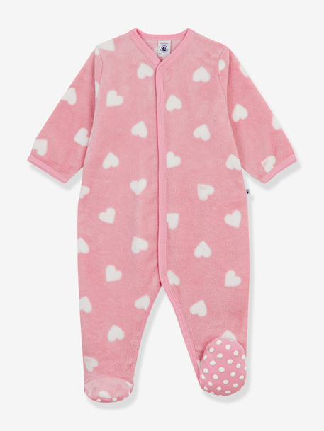 Surpyjama bébé imprimé cœurs rose clair 1 - vertbaudet enfant 
