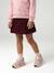 Jupe short fille plissée beige+bordeaux+vert anglais 9 - vertbaudet enfant 