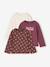 Lot de 3 t-shirts fille fantaisie manches longues anthracite+bleu grisé+corail+écru+indigo+mauve+rose 23 - vertbaudet enfant 