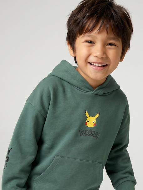 Sweat à capuche Pikachu garçon vert 3 - vertbaudet enfant 