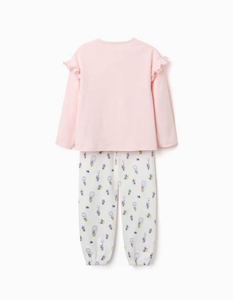 Pyjama long en coton avec imprimés minnie Rose clair 2 - vertbaudet enfant 