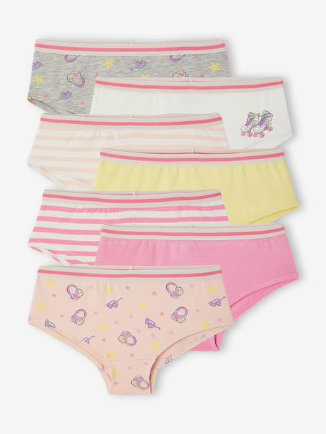 Lot de 7 shorties fille écru 1 - vertbaudet enfant 