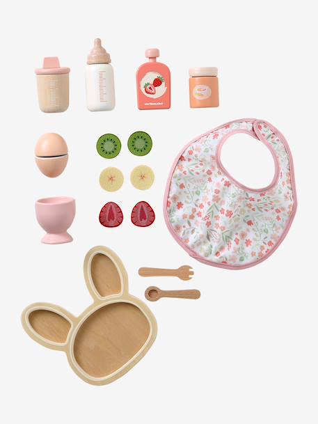 Set repas poupon en bois FSC® rose 4 - vertbaudet enfant 