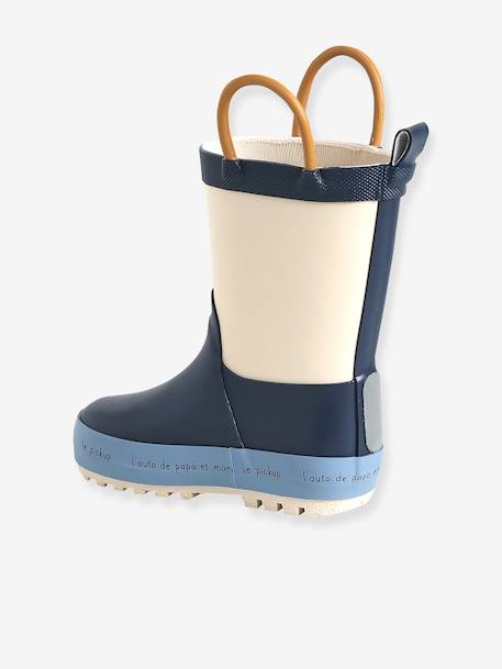 Bottes de pluie bébé détails ludiques bleu clair+marine+rayé marine+vert imprimé 9 - vertbaudet enfant 