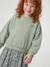 Robe bi-matière fille anthracite+écru+mauve+vert sauge 19 - vertbaudet enfant 